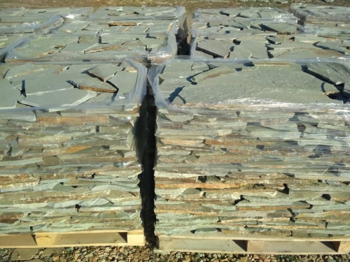 Плитняк златолит зелёный для цоколя, отмостки купить в Нытве