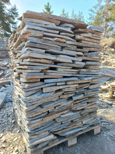 Плитняк златолит серебристый для цоколя, отмостки купить в Нытве