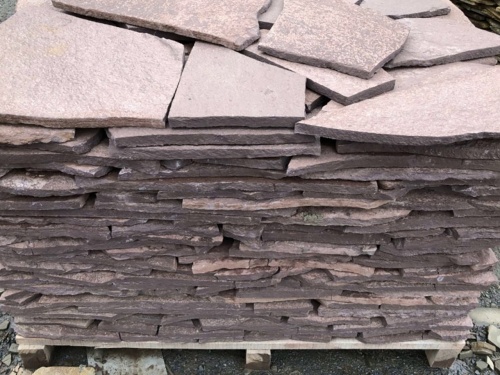 Плитняк лемезит бордовый для облицовки цоколя 20-25 мм  купить в Нытве