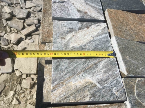 Плитка пилёная златолит Уральский для цоколя, отмостки купить в Нытве